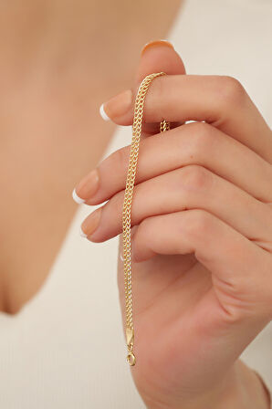 14 Ayar Altın Kalın Viyana Zincir Bileklik