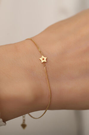 14 Ayar Altın Yıldız Bileklik
