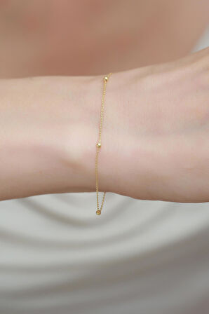 14 Ayar Altın Topçik Zincir Bileklik