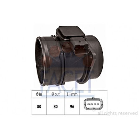 Psa Hava Debimetresi P407 P307 Scudo III Expert III P308 P3008 P607 C5 C6 C8 Jumpy III Dw10bted4 (2,0hdi - Facet 10.1303