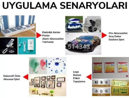 2mm|1MT Çift Taraflı Bant. Ekran Cam Kasa Kapak Yapıştırma-SİYAH