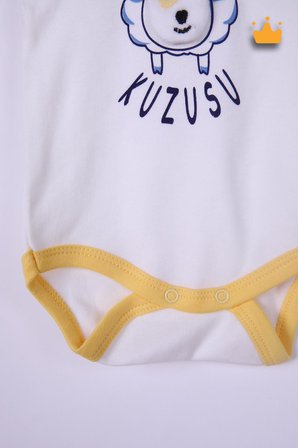 Babyhola %100 Pamuk Annesinin Kuzusu Çıtçıtlı Badi Pantolon Bere 3'lü Takım 593-4