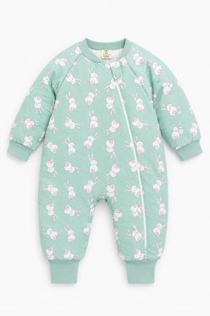 2.5 Tog Yorgan Gerektirmeyen Kalın Elyaf Dolgulu Çocuk Uyku Tulumu Pamuk Astarlı Unisex 6020