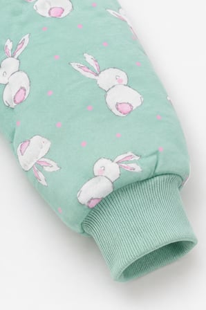 2.5 Tog Yorgan Gerektirmeyen Kalın Elyaf Dolgulu Çocuk Uyku Tulumu Pamuk Astarlı Unisex 6020
