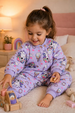 2.5 Tog Yorgan Gerektirmeyen Kalın Elyaf Dolgulu Çocuk Uyku Tulumu Pamuk Astarlı Unisex 6020