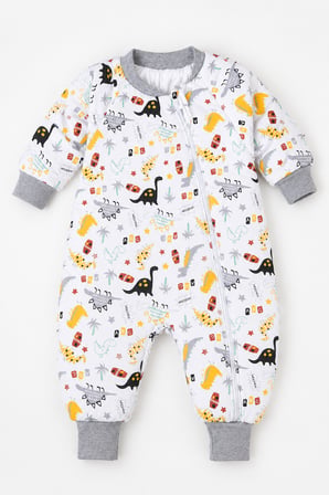 2.5 Tog Yorgan Gerektirmeyen Kalın Elyaf Dolgulu Çocuk Uyku Tulumu Pamuk Astarlı Unisex 6020