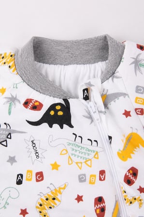 2.5 Tog Yorgan Gerektirmeyen Kalın Elyaf Dolgulu Çocuk Uyku Tulumu Pamuk Astarlı Unisex 6020