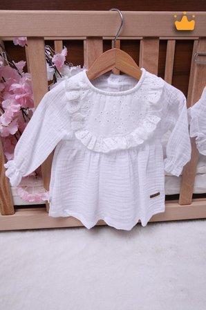 Kız Bebek Çocuk Yazlık Elbise Müslin Önlüklü Şortlu Takım 22410