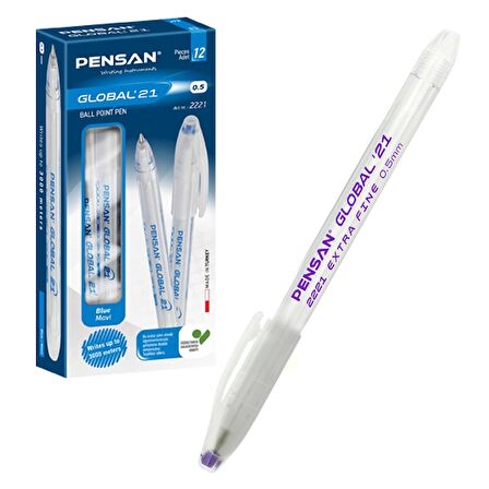 Pensan Tükenmez Kalem Global 0.5 MM Mavi 2221-12'li Paket