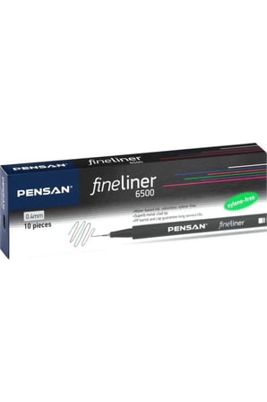 6500 Fineliner Keçe Uç Kalem 0,4 Mm Siyah (10 Lu Paket) Pe6500flsiyah