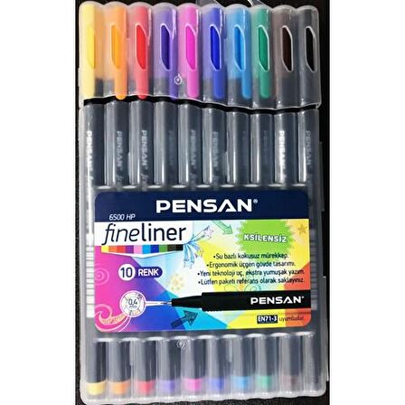 Pensan 6500 Xylene Free Fineliner 10'Lu Plastik