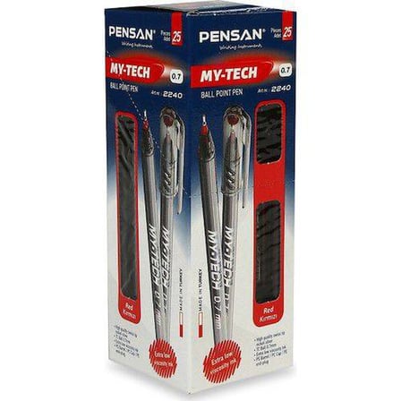 Pensan My-Tech Tükenmez Kalem 1,0 Mm Kırmızı (25 Li Paket)