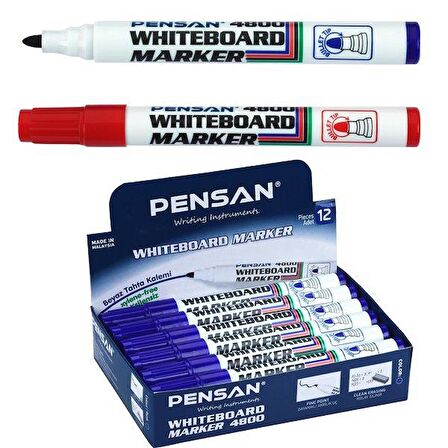 Pensan Tahta Kalemi Yuvarlak Uç Siyah 4800   12'li Paket / Pensan