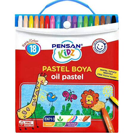 Pensan Kidz Pastel Boya Çantalı 18 Renk 98121