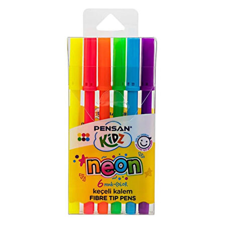 Pensan Kidz Neon Keçeli Kalem 6 Renk