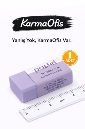 Pastel Mor Silgi – Toz Bırakmaz, Phthalate Free – 1 Adet