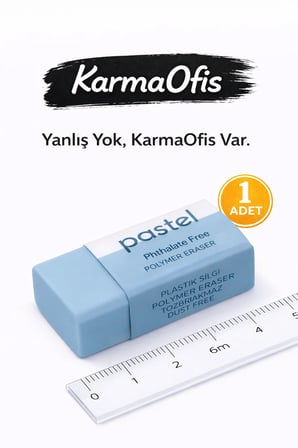 Pastel Mor Silgi – Toz Bırakmaz, Phthalate Free – 1 Adet