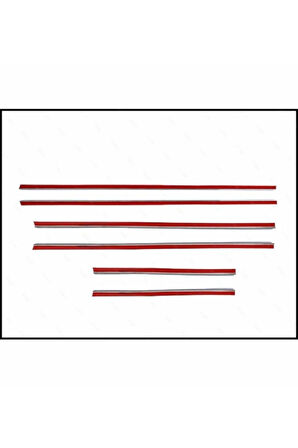 Nissan X-trail Krom Cam Çıtası 6 Prç. 2000-2007 P.çelik