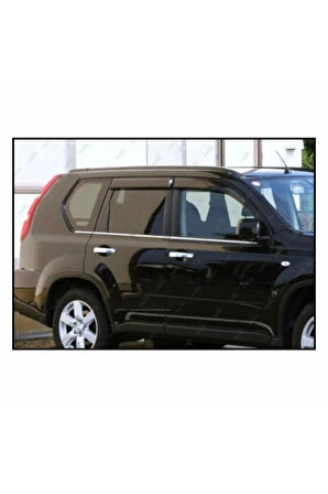 Nissan X-trail Uyumlu Krom Cam Çıtası 6 Prç. 2007-2014 P.çelik