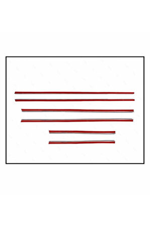 Nissan X-trail Uyumlu Krom Cam Çıtası 6 Prç. 2007-2014 P.çelik