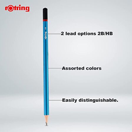 Rotring Mercanlı Kurşun Kalem 12 li + Rotring Kırmızı Kopya Kalemi 12 li