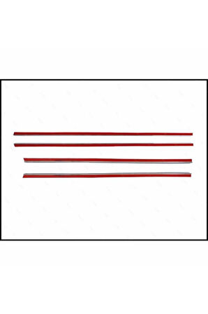 Nissan Qashqai Krom Cam Çıtası 4 Prç. 2007-2010 P. Çelik uyumlu