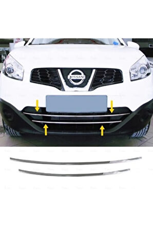 Nissan Qashqai Krom Ön Panjur 2 Parça 2010-2014 P. Çelik uyumlu