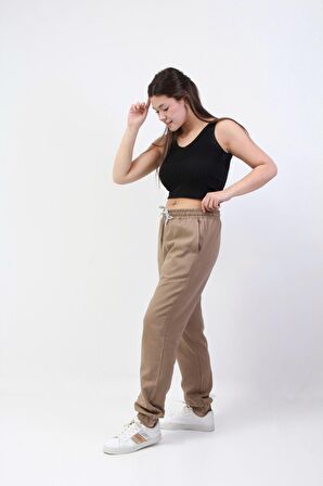 Kahverengi Çift Cepli Jogger Eşofman Altı