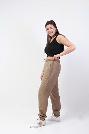 Kahverengi Çift Cepli Jogger Eşofman Altı