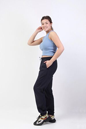 Lacivert Düz Jogger Baskısız Eşofman Altı