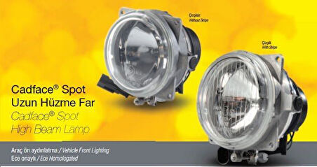 Unıversal Truck Spot Farı Cadface Bone+kablolu Cizgisiz Camlı (13076) - Farba 13051e