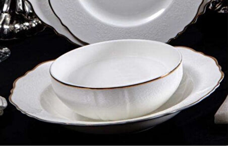 Massimo Victoria Relief Gold 24 Parça Yemek Takımı