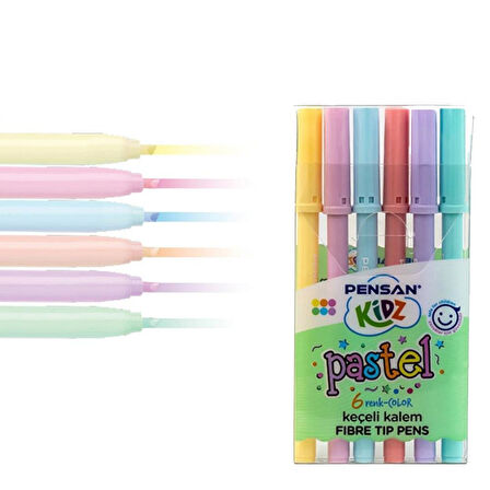 Pensan Kidz Pastel Keçeli Kalem 6 Renk