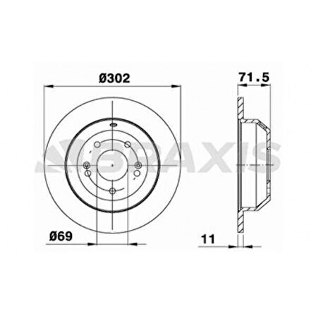 Hyundaı Arka Fren Diski Aynası Hyundaı Sante Fe 09-12 Kia Sorento 12-> - Braxıs Ad1035