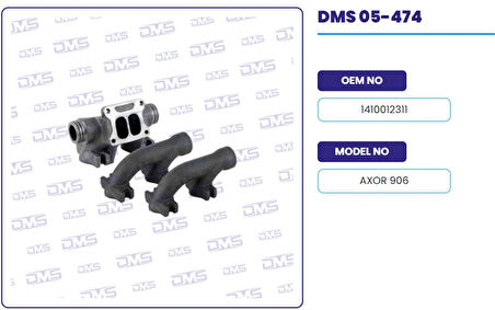 Mercedes Truck Egzoz Manıfoldu Komple Takım 3 Parça Mercedes Truck Om 906 - Demosan 05-474