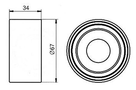 Fiat Eksantrık Avare (sargı) Rulmanı Jumper Boxer Ducato 2,8duz / 2,8td / 2,8hdi (01 06)>master I II Mova - Gmb Gt60520