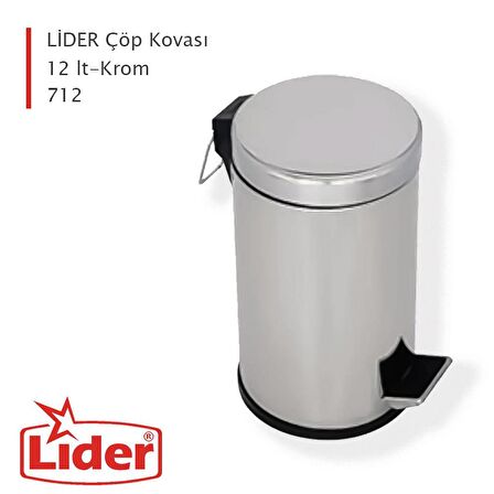 LİDER 12 LT CÖP KOVASI (712)