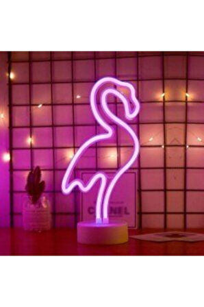 Flamingo Neon Led Işıklı Masa-gece Lambası Dekoratif Neon Led Lamba