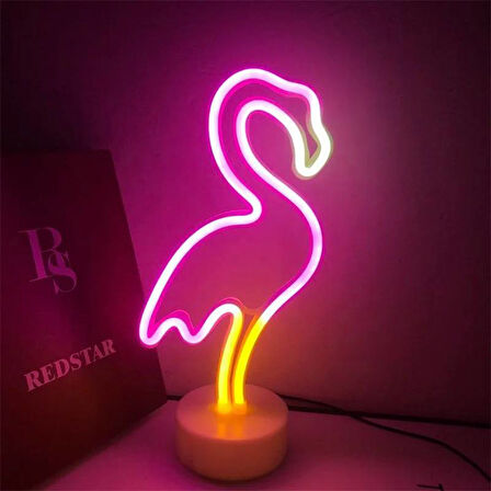  Flamingo Neon Led Işıklı Masa-gece Lambası Dekoratif Neon Led Lamba