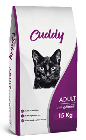 Cuddy Gourmet Yetişkin Kedi Maması 15 Kg Gurme Karışık Kuzu Balık Tavuk Lezzetinde