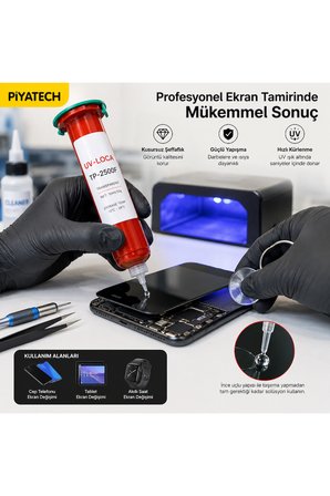 Tp-2500f Uv Loca Şeffaf Ekran Yapıştırıcı Solüsyon Telefon Tamir Jeli 50 Ml (50 Gr)