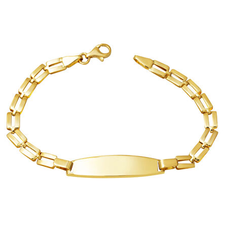 Yazı Yazılabilen 14 Ayar Altın Çocuk Künyesi