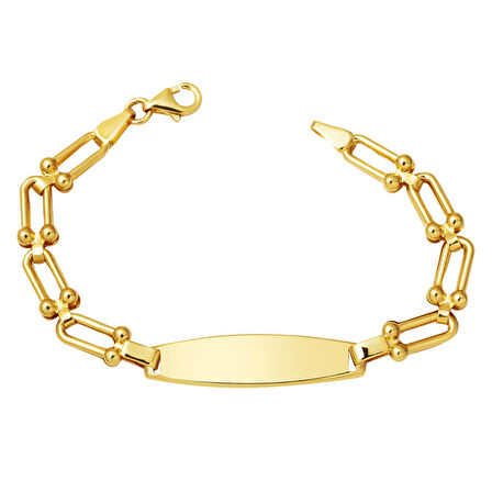 Tiffany Zincirli Altın Çocuk Künyesi 14 Ayar