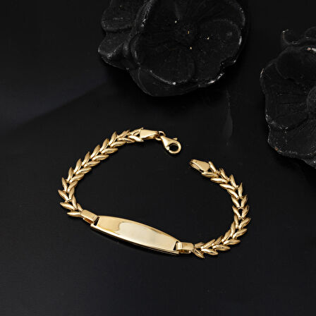 Başak Model 14 Ayar Altın Çocuk Bilekliği