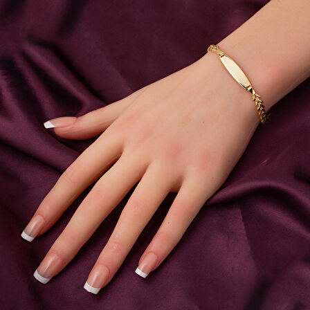 Başak Model 14 Ayar Altın Çocuk Bilekliği