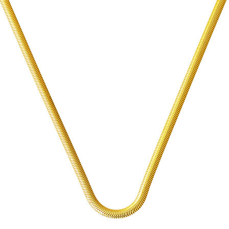 3mm. Balık Sırtı 14 Ayar Altın Zincir Kolye 60cm.