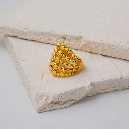 5 Sıra Dorikalı Altın Kadın Yüzük