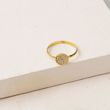 Yuvarlak 14 Ayar Altın Spor Yüzük