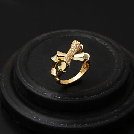 Kemik Tasarım 14 Ayar Altın Yüzük