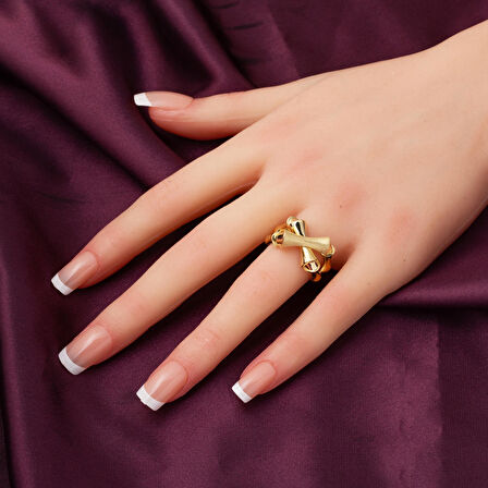 14 Ayar Altın Kemik Tasarım Yüzük